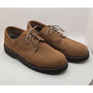 Bass Devin Mens Brown Suede Derby Shoes Lace Up Casual Dress Size 10.5 M